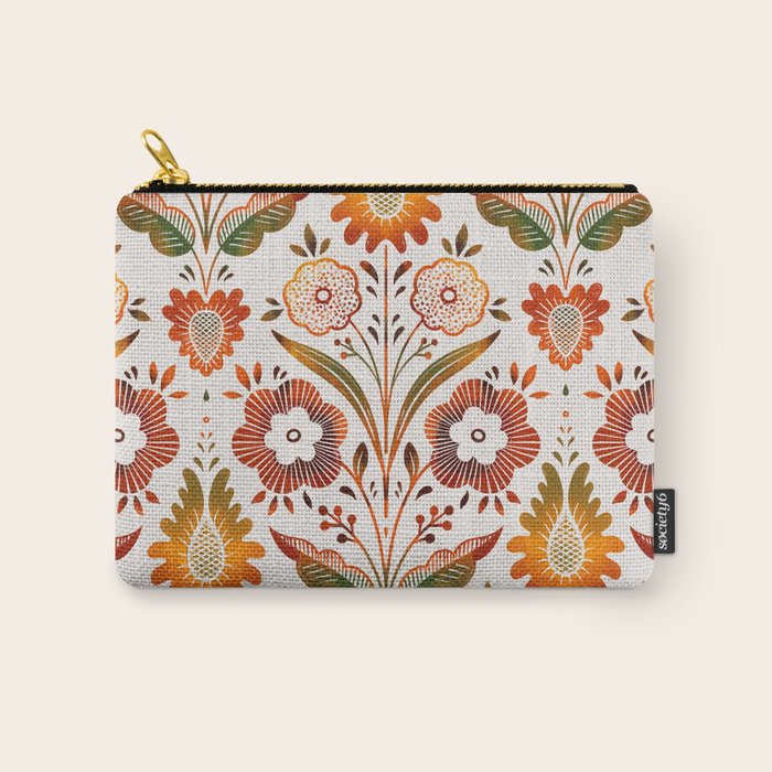  seamless pattern vase with decorative Damascus Carry All Pouch Gallery Image 1