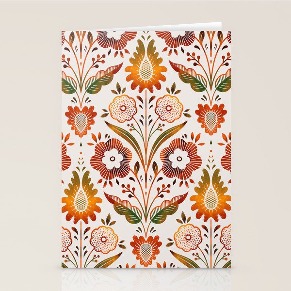  seamless pattern vase with decorative Damascus Stationery Card Gallery Image 1