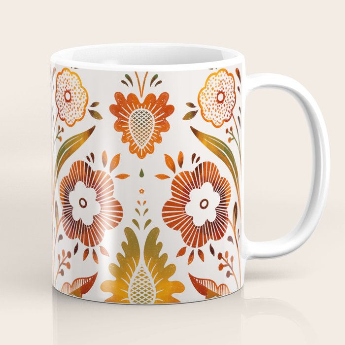  seamless pattern vase with decorative Damascus Coffee Mug Gallery Image 1