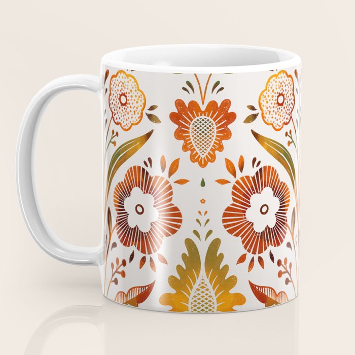  seamless pattern vase with decorative Damascus Coffee Mug Gallery Image 3