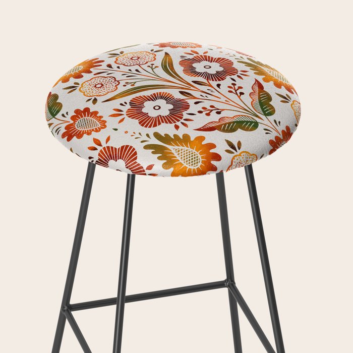  seamless pattern vase with decorative Damascus Stool Gallery Image 2