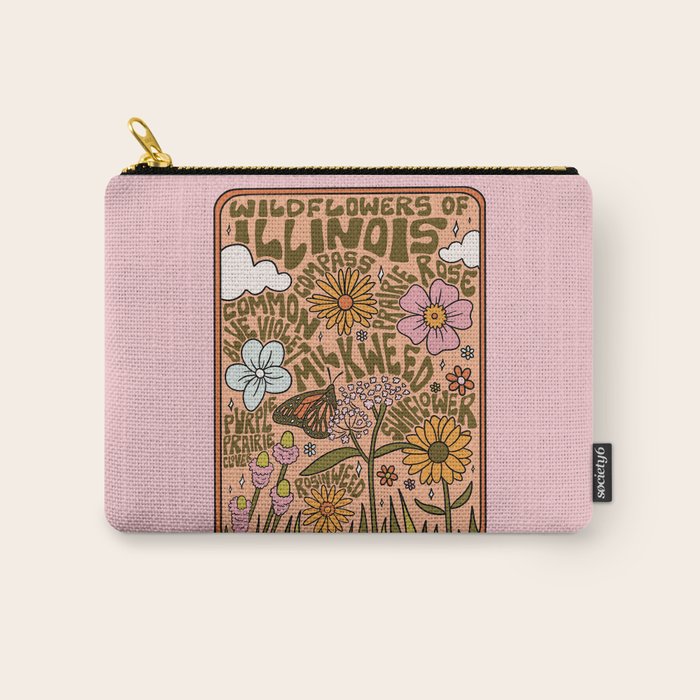 Illinois Wildflowers Carry All Pouch Gallery Image 1