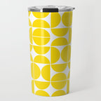 Mid Century Modern Geometric 04 Lemon Yellow Travel Mug Gallery Image 1