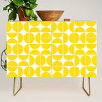 Mid Century Modern Geometric 04 Lemon Yellow Credenza Gallery Image 1
