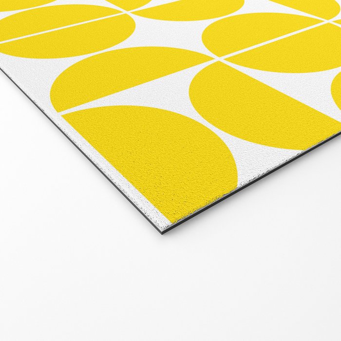 Mid Century Modern Geometric 04 Lemon Yellow Welcome Mat Gallery Image 2