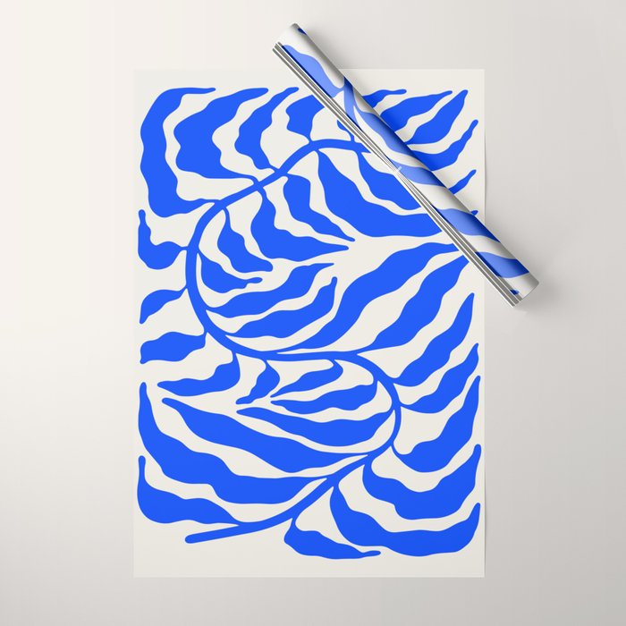 Wild Ferns: Ultramarine Blue Edition Wrapping Paper Gallery Image 1