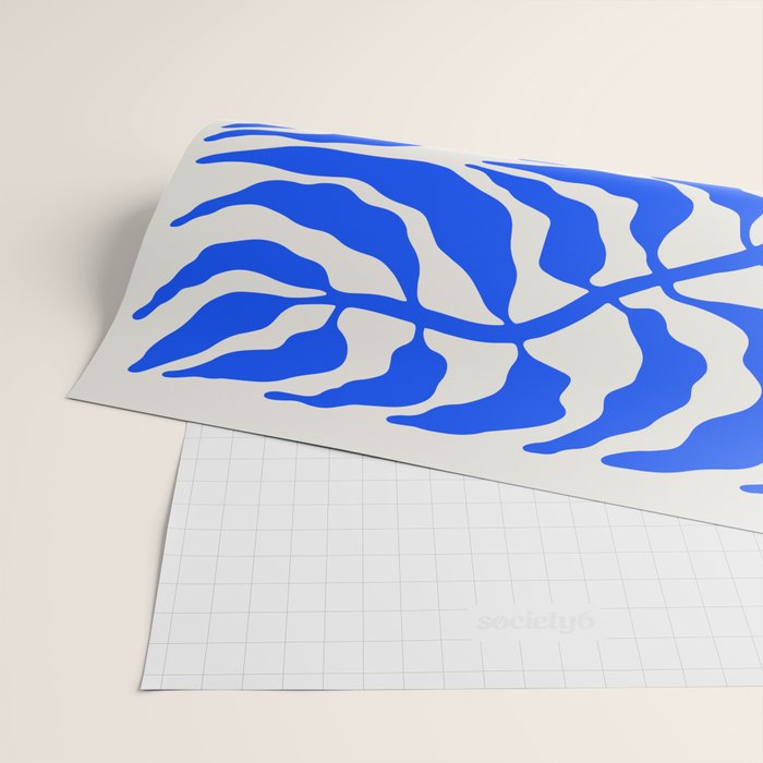 Wild Ferns: Ultramarine Blue Edition Wrapping Paper Gallery Image 2