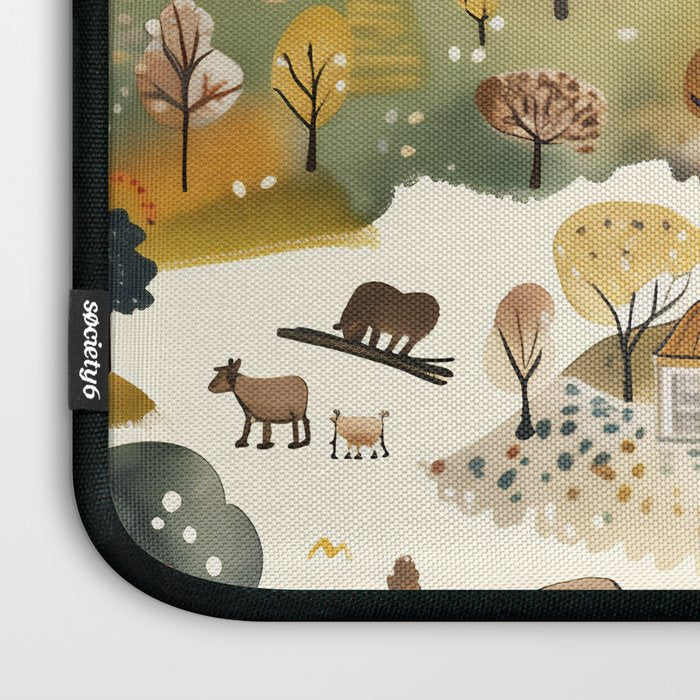Cozy Heirloom Countryside Charm Laptop Sleeve Gallery Image 3
