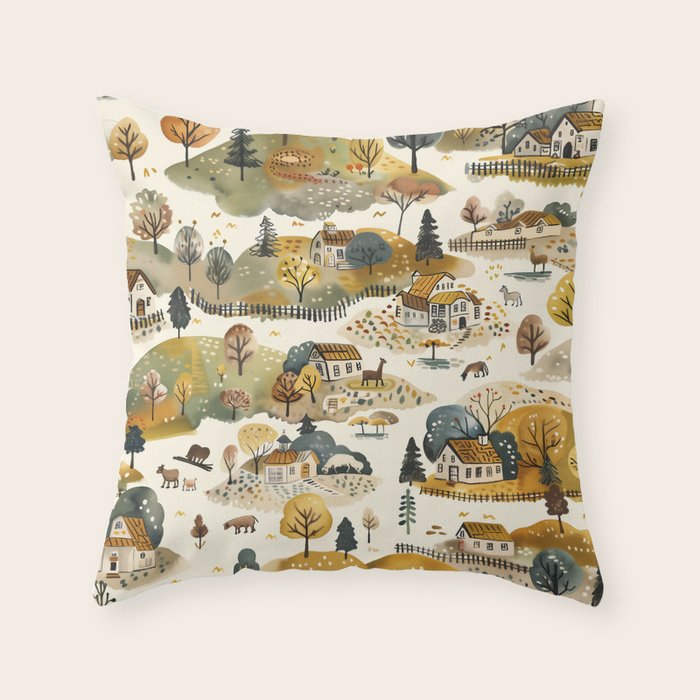 Cozy Heirloom Countryside Charm Throw Pillow Gallery Image 6