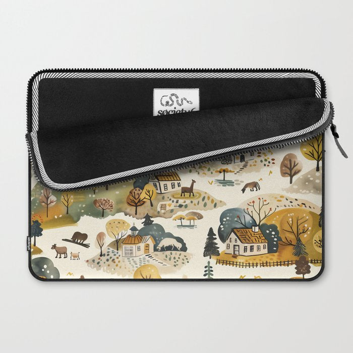 Cozy Heirloom Countryside Charm Laptop Sleeve Gallery Image 2