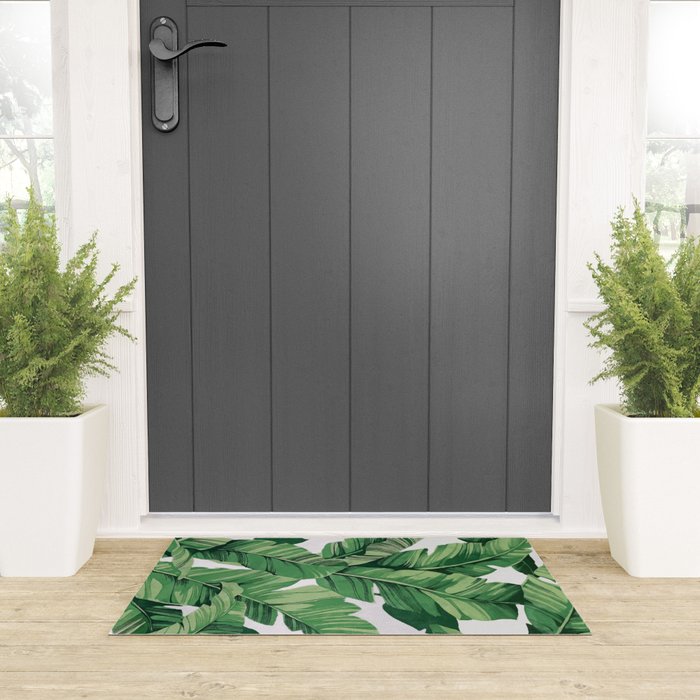 Tropical banana leaves VI Welcome Mat Gallery Image 3