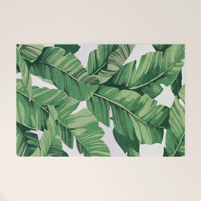 Tropical banana leaves VI Welcome Mat Gallery Image 1