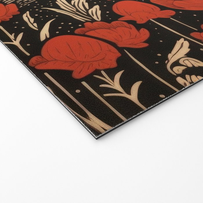 Red Tulip Moon Rise Bunny Welcome Mat Gallery Image 2
