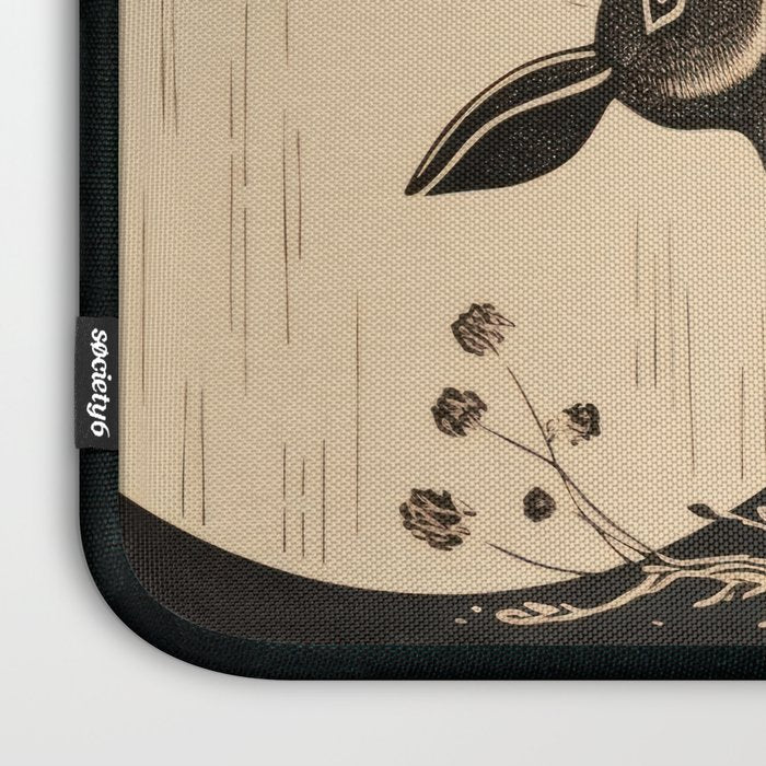 Red Tulip Moon Rise Bunny Laptop Sleeve Gallery Image 3