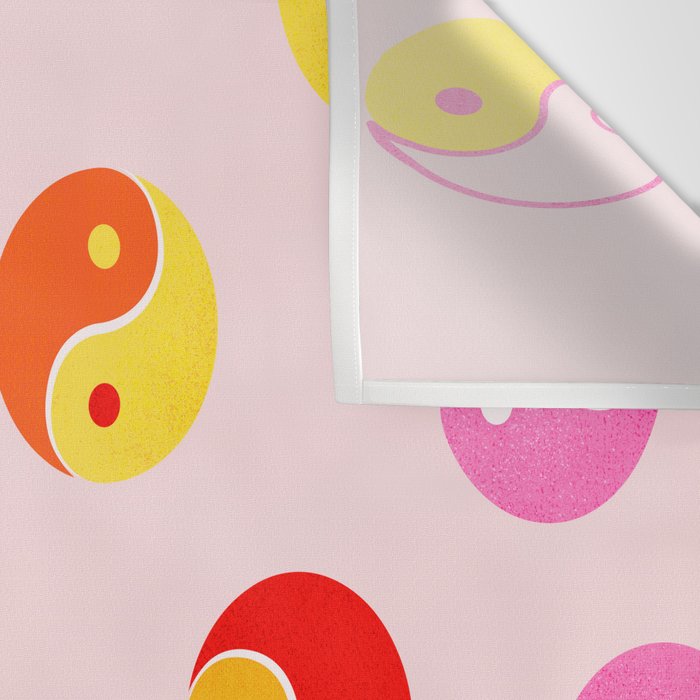 Ying Yang Bright Pattern Wall Tapestry Gallery Image 3