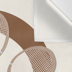 Tropical Badminton badge - pink, orange and teal Wall Tapestry Gallery Image 3