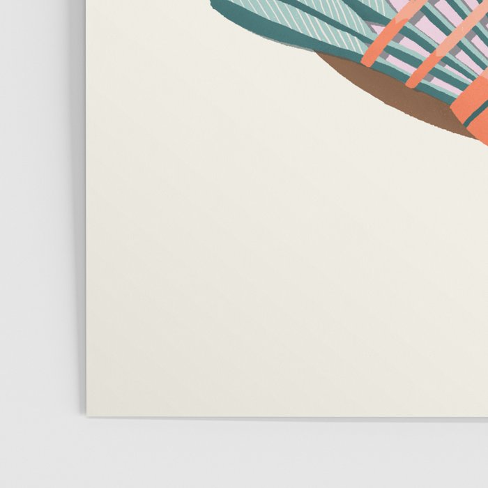 Tropical Badminton badge - pink, orange and teal Poster Gallery Image 3