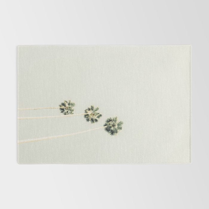 Palm Trees - Minimalist Palm Springs California Travel Photography Rug Gallery Image 2