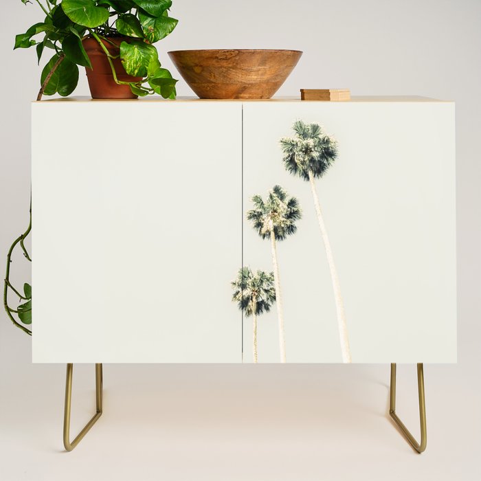 Palm Trees - Minimalist Palm Springs California Travel Photography Credenza Gallery Image 1