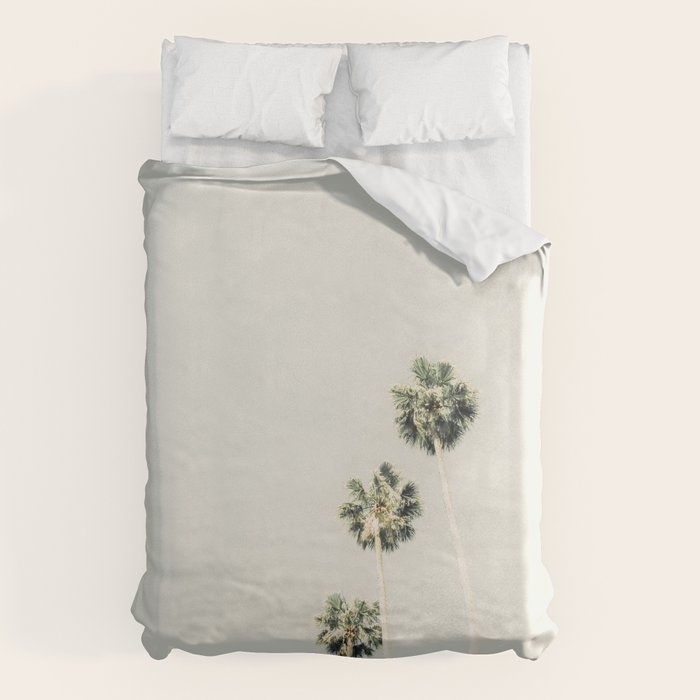 Palm Trees - Minimalist Palm Springs California Travel Photography Duvet Cover Gallery Image 6