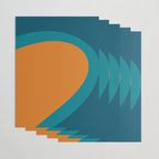 Moderna Bold - Minimalist Abstract Pattern in Teal, Blue, and Orange Wrapping Paper Gallery Image 3