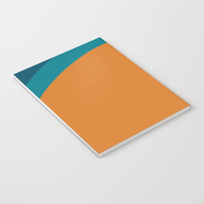 Moderna Bold - Minimalist Abstract Pattern in Teal, Blue, and Orange Notebook Gallery Image 3