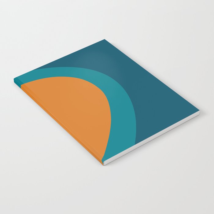Moderna Bold - Minimalist Abstract Pattern in Teal, Blue, and Orange Notebook Gallery Image 1