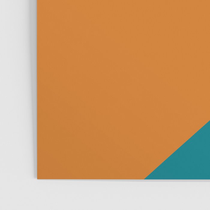 Moderna Bold - Minimalist Abstract Pattern in Teal, Blue, and Orange Poster Gallery Image 3