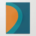 Moderna Bold - Minimalist Abstract Pattern in Teal, Blue, and Orange Notebook Gallery Image 4