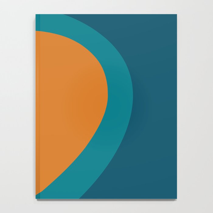 Moderna Bold - Minimalist Abstract Pattern in Teal, Blue, and Orange Notebook Gallery Image 4