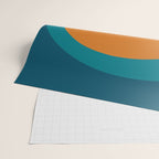 Moderna Bold - Minimalist Abstract Pattern in Teal, Blue, and Orange Wrapping Paper Gallery Image 2
