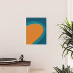 Moderna Bold - Minimalist Abstract Pattern in Teal, Blue, and Orange Poster Gallery Image 2