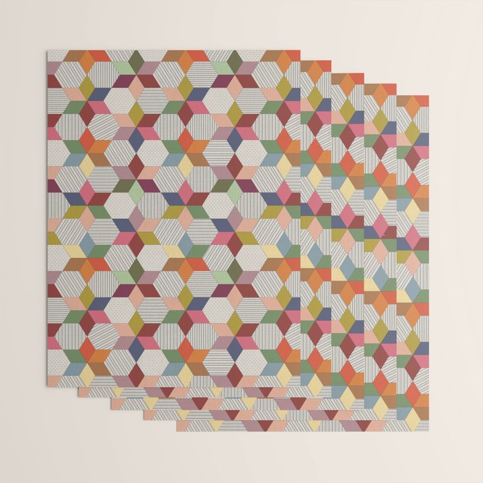 Colorblock Star Wrapping Paper Gallery Image 3