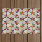 Colorblock Star Outdoor Rug Gallery Image 1