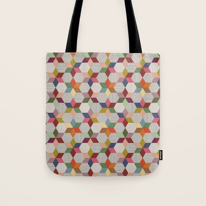 Colorblock Star Tote Bag Gallery Image 1