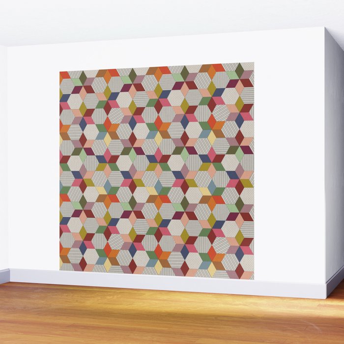 Colorblock Star Wall Mural Gallery Image 2