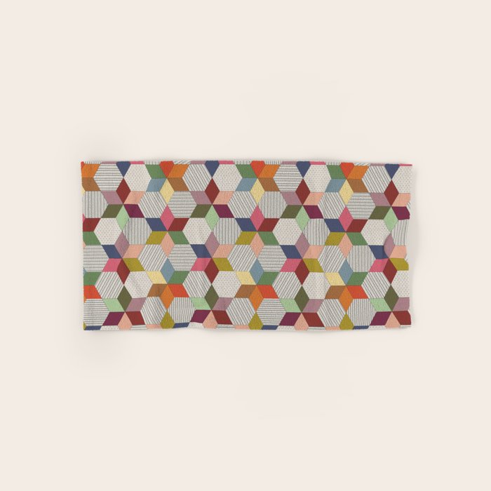 Colorblock Star Bath Towel Gallery Image 1