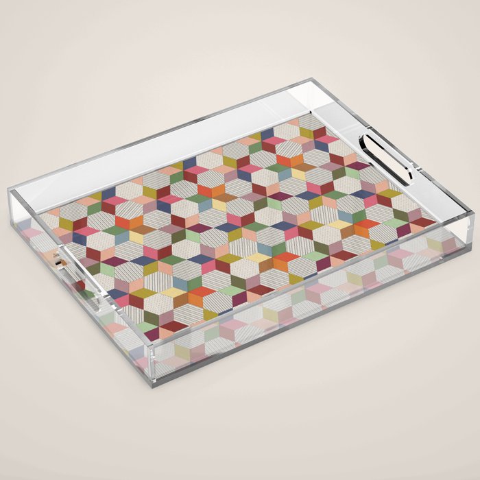 Colorblock Star Acrylic Tray Gallery Image 1
