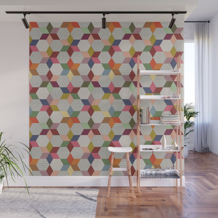 Colorblock Star Wall Mural Gallery Image 1