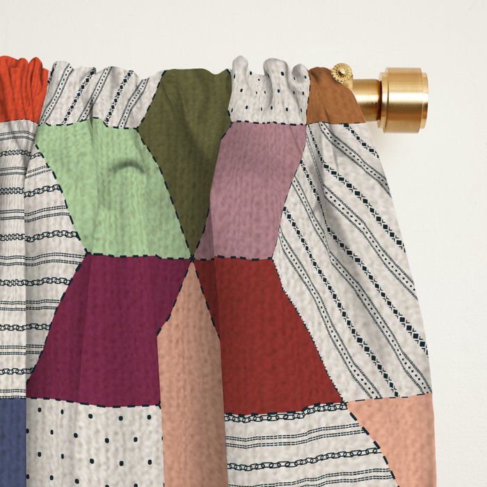 Colorblock Star Window Curtain Gallery Image 2