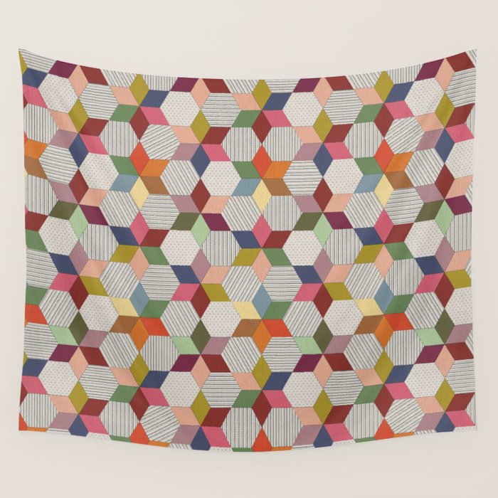 Colorblock Star Wall Tapestry Gallery Image 1