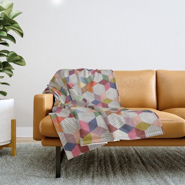 Colorblock Star Throw Blanket Gallery Image 1