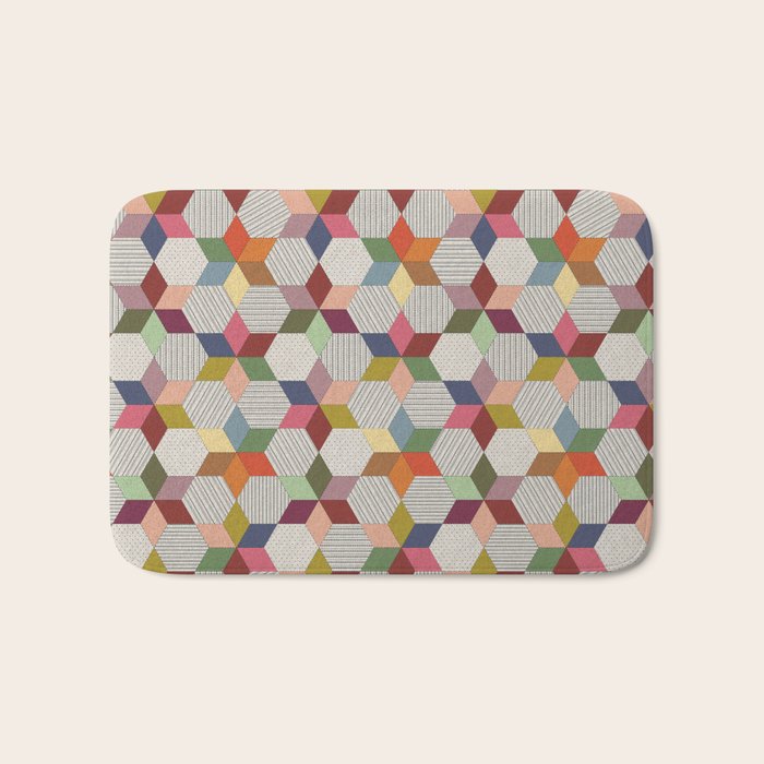 Colorblock Star Bath Mat Gallery Image 1