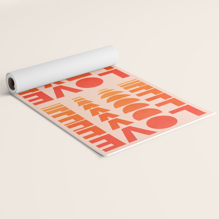Abstraction_LOVE_SUNSET_Minimalism_001 Yoga Mat Gallery Image 2