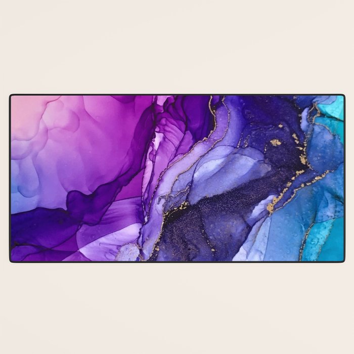 Abstract Vibrant Rainbow Ombre Desk Mat Gallery Image 3