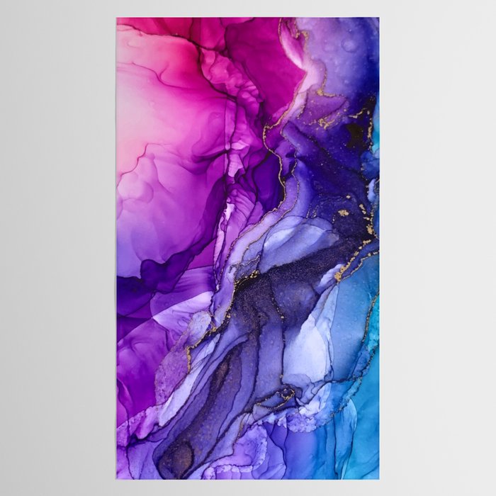 Abstract Vibrant Rainbow Ombre Tablecloth Gallery Image 2