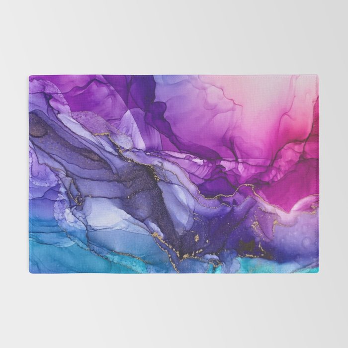 Abstract Vibrant Rainbow Ombre Rug Gallery Image 2