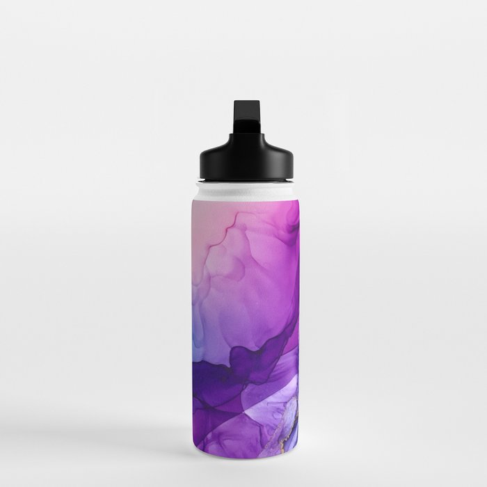 Abstract Vibrant Rainbow Ombre Water Bottle Gallery Image 3