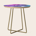 Abstract Vibrant Rainbow Ombre Side Table Gallery Image 1