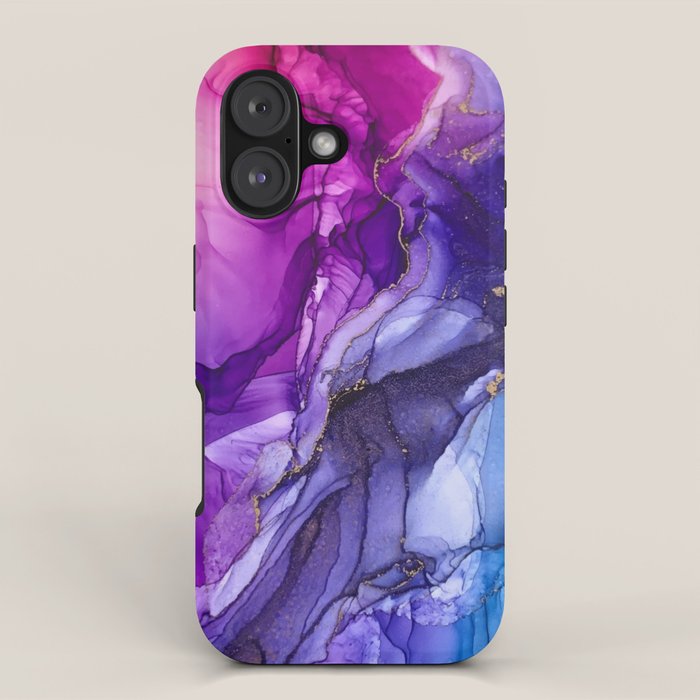 Abstract Vibrant Rainbow Ombre iPhone Case Gallery Image 1